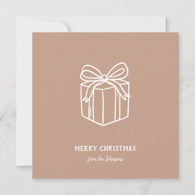 Personalized Family Name Merry Christmas Gift Karte (Vorderseite)