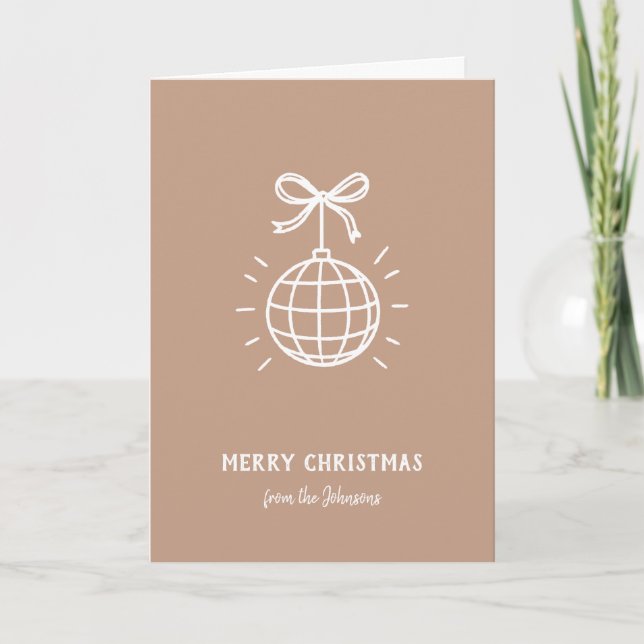 Personalized Family Name Merry Christmas  Karte (Vorderseite)