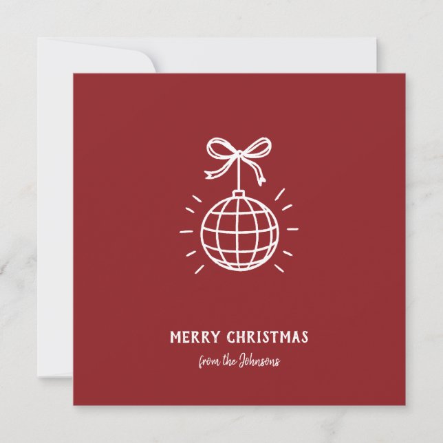 Personalized Family Name Merry Christmas  Karte (Vorderseite)