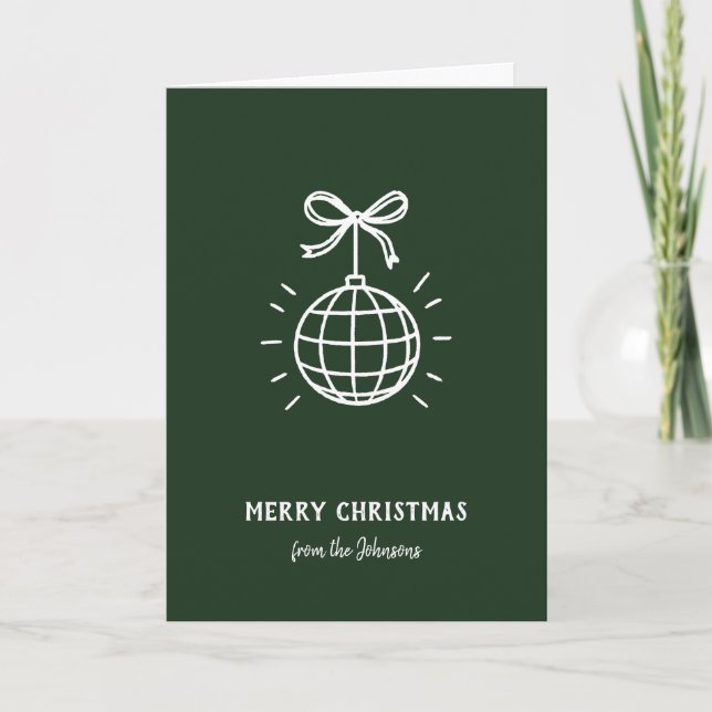 Personalized Family Name Merry Christmas  Karte (Vorderseite)