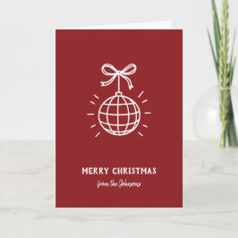 Personalized Family Name Merry Christmas  Karte