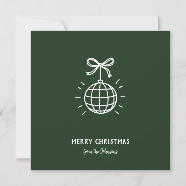 Personalized Family Name Merry Christmas  Karte (Vorderseite)
