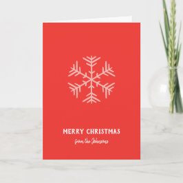 Personalized Family Name Merry Christmas Snowflake Karte