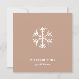 Personalized Family Name Merry Christmas Snowflake Karte