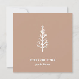 Personalized Family Name Merry Christmas Tree Karte