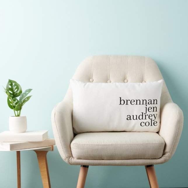 Personalized Family Name Throw Pillow Case Lendenkissen (Stuhl )