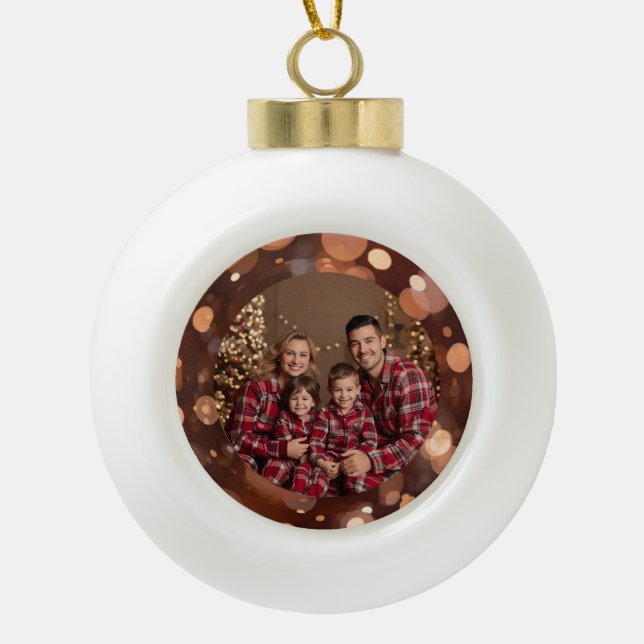 Personalized Family Photo Christmas Ornament (Vorderseite)