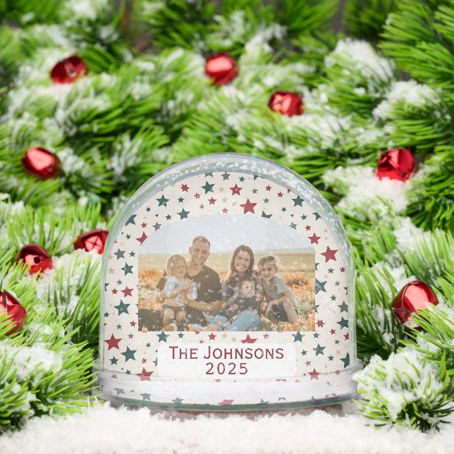 Personalized Family Photo Christmas Stars (Noël)