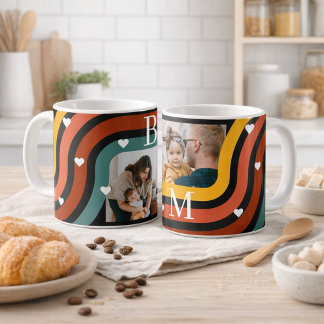 Personalized Family Photo Coffee Mug – Retro Desig Kaffeetasse