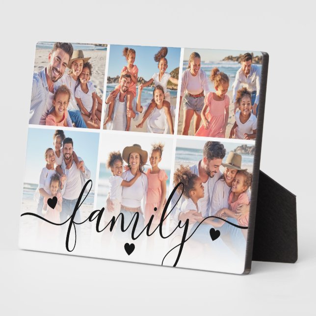 Personalized Family Photo Collage Fotoplatte (Seite)