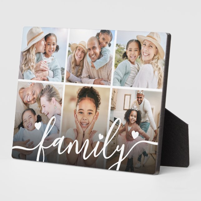 Personalized Family Photo Collage Fotoplatte (Seite)
