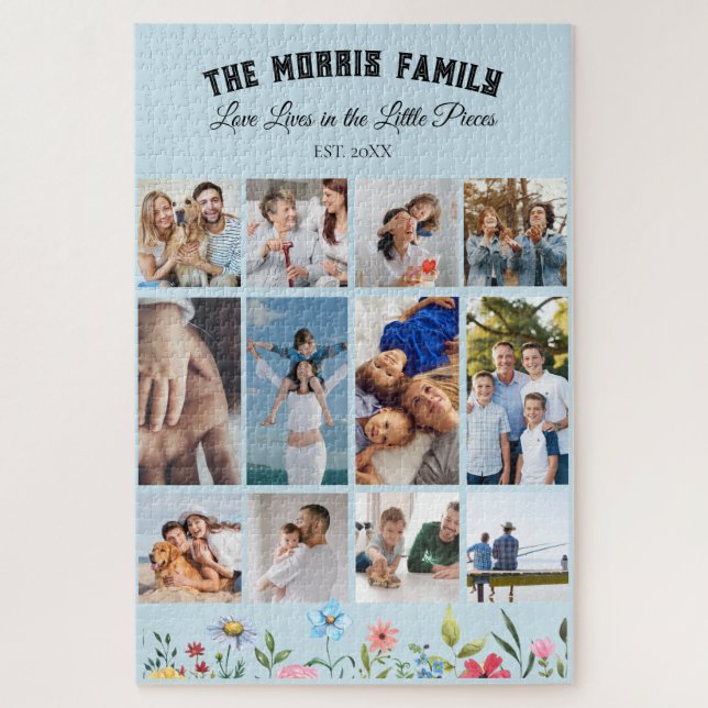 Personalized Family Photo Collage Jigsaw Puzzle  (Vertikal)