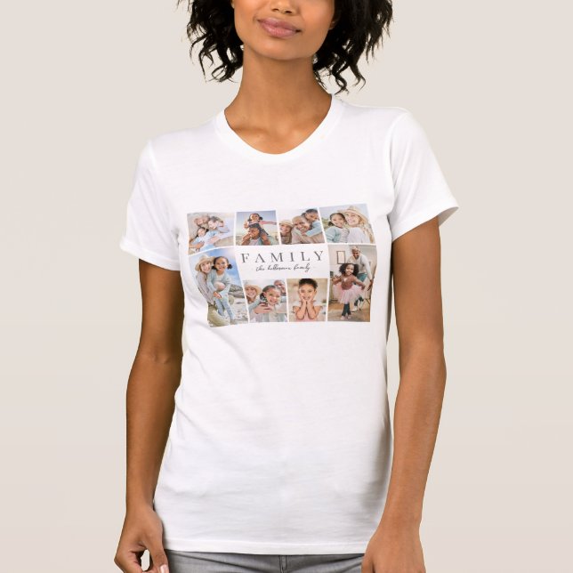 Personalized Family Photo Collage T-Shirt (Vorderseite)