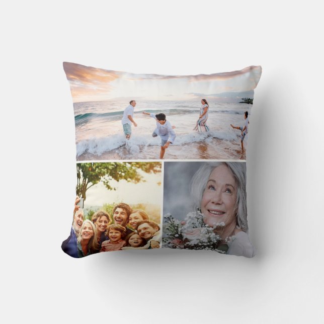 "Personalized Family Photo Pillow – Custom Keepsak Kissen (Vorderseite)