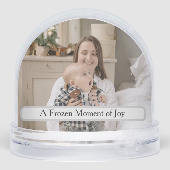 Personalized Family Photo Snow Globe (Arrière)