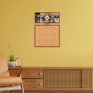 Personalized family photos wall Calendar  Poster