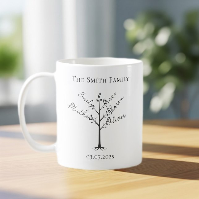 Personalized Family Tree Mug | Custom Name Tree  (Créateur téléchargé)