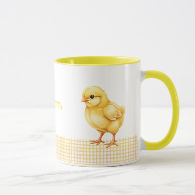 Personalized Farm Animal Mug – Cute Chick Design (Droite)