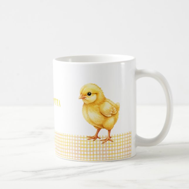 Personalized Farm Animal Mug – Cute Chick Design (Droite)