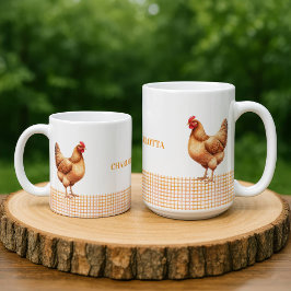 Personalized Farmhouse Hen Name Mug