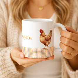 Personalized Farmhouse Hen Name Mug