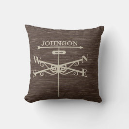 Personalized Farmhouse Weathervane Family Kissen