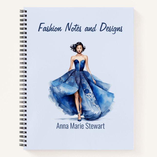 Personalized Fashion Sketch Book Notizbuch (Vorderseite)