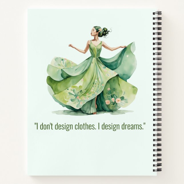 Personalized Fashion Sketch Book Notizbuch (Rückseite)