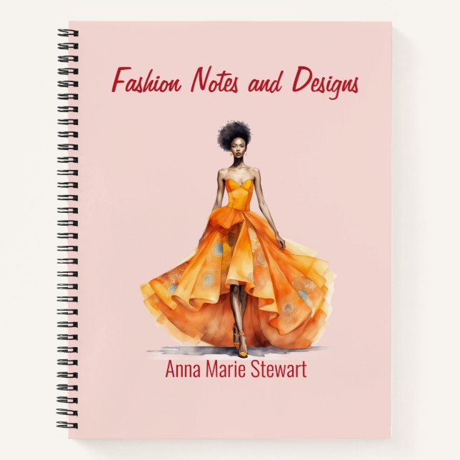 Personalized Fashion Sketch Book Notizbuch (Vorderseite)