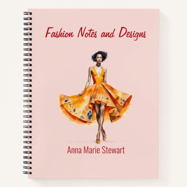 Personalized Fashion Sketch Book Notizbuch (Vorderseite)