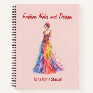 Personalized Fashion Sketch Book Notizbuch