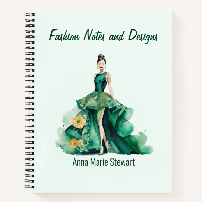 Personalized Fashion Sketch Book Notizbuch (Vorderseite)