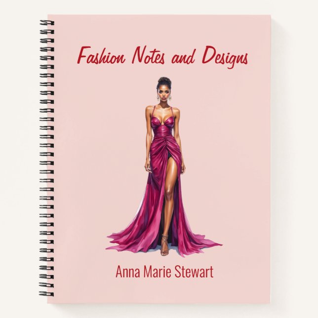 Personalized Fashion Sketch Book Notizbuch (Vorderseite)
