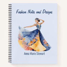 Personalized Fashion Sketch Book Notizbuch