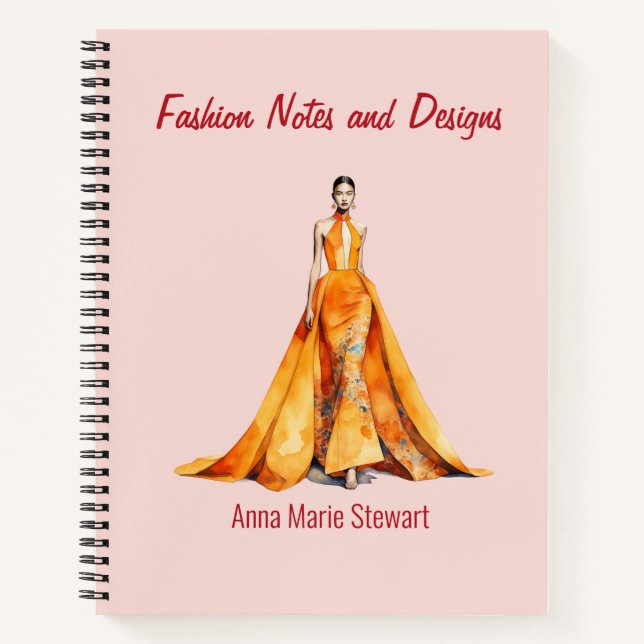 Personalized Fashion Sketch Book Notizbuch (Vorderseite)