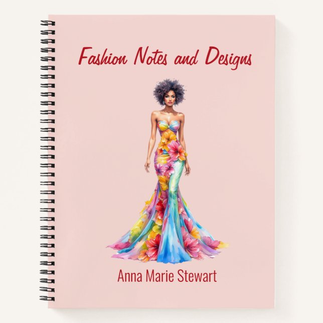 Personalized Fashion Sketch Book Notizbuch (Vorderseite)