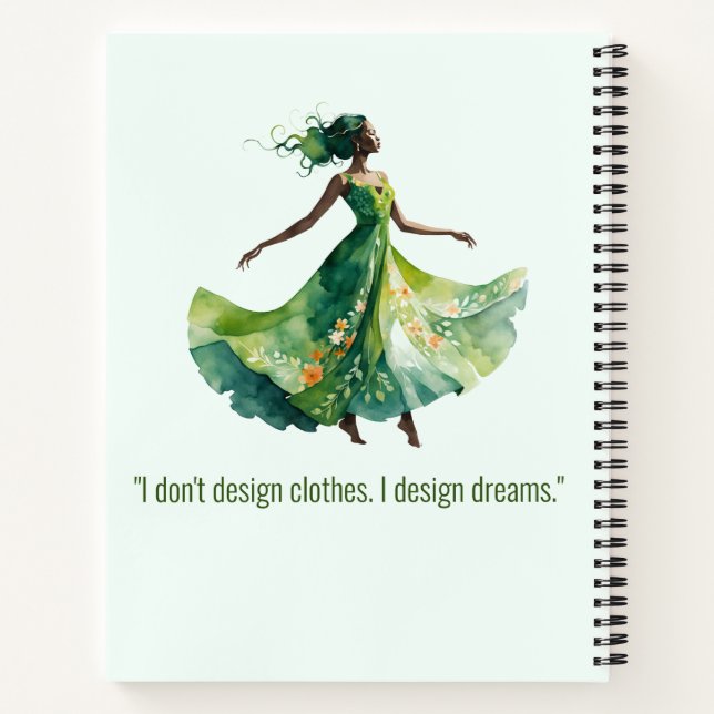 Personalized Fashion Sketch Book Notizbuch (Rückseite)