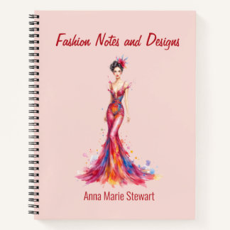 Personalized Fashion Sketch Book Notizbuch