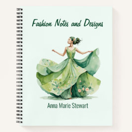 Personalized Fashion Sketch Book Notizbuch
