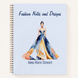 Personalized Fashion Sketch Book Notizbuch