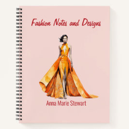 Personalized Fashion Sketch Book Notizbuch