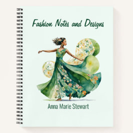 Personalized Fashion Sketch Book Notizbuch