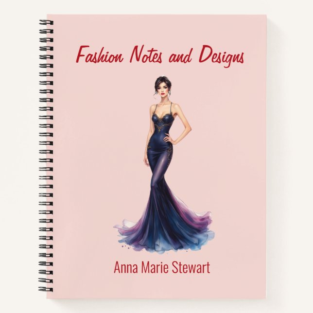 Personalized Fashion Sketch Book Notizbuch (Vorderseite)