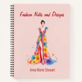 Personalized Fashion Sketch Book Notizbuch