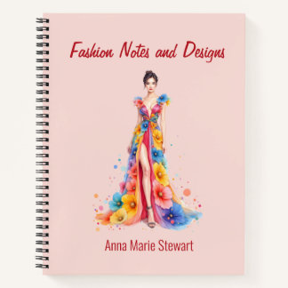 Personalized Fashion Sketch Book Notizbuch