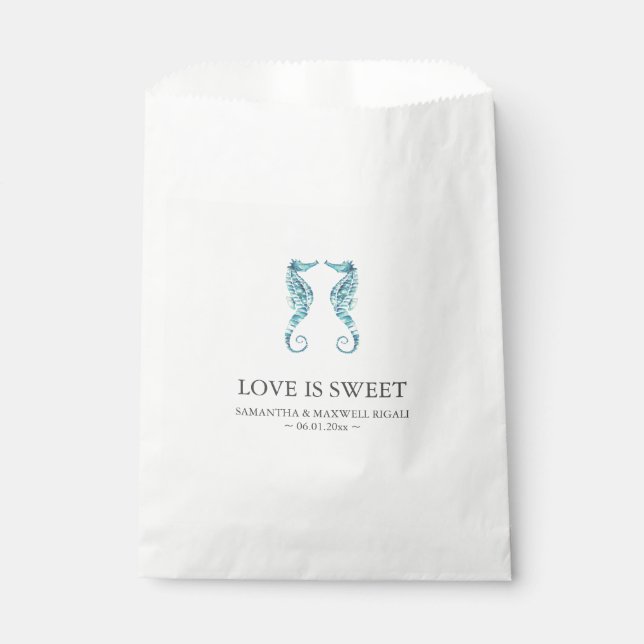 Personalized Favor Bags for Beach Weddings Geschenktütchen (Vorderseite)