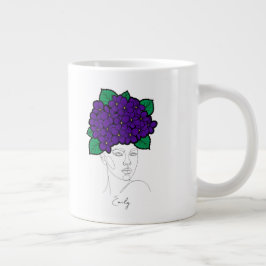 Personalized February Birth Flower Crown Art Jumbo-Tasse