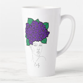 Personalized February Birth Flower Crown Art Milchtasse