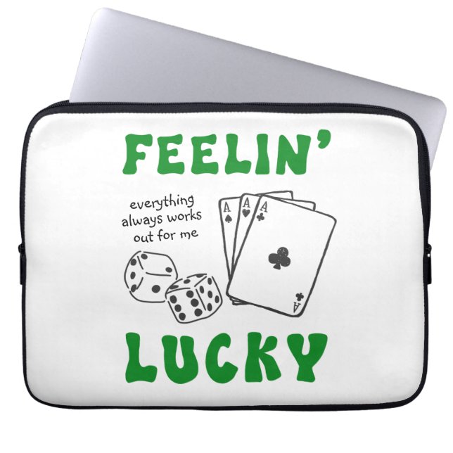Personalized Feelin' Lucky & Positive Affirmations Laptopschutzhülle (Vorderseite)