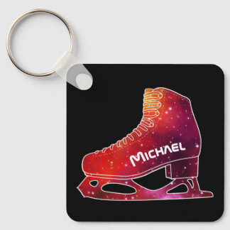Personalized Figure Skating Space Boot Schlüsselanhänger